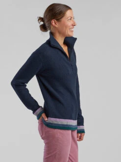 Woolicious Waffle 1/4 Zip Sweater - Stripe -Prana Sportswear Shop 490958 05