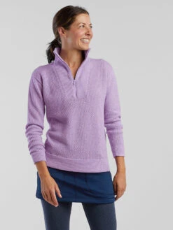 Woolicious Waffle 1/4 Zip Sweater - Solid -Prana Sportswear Shop 490960 03